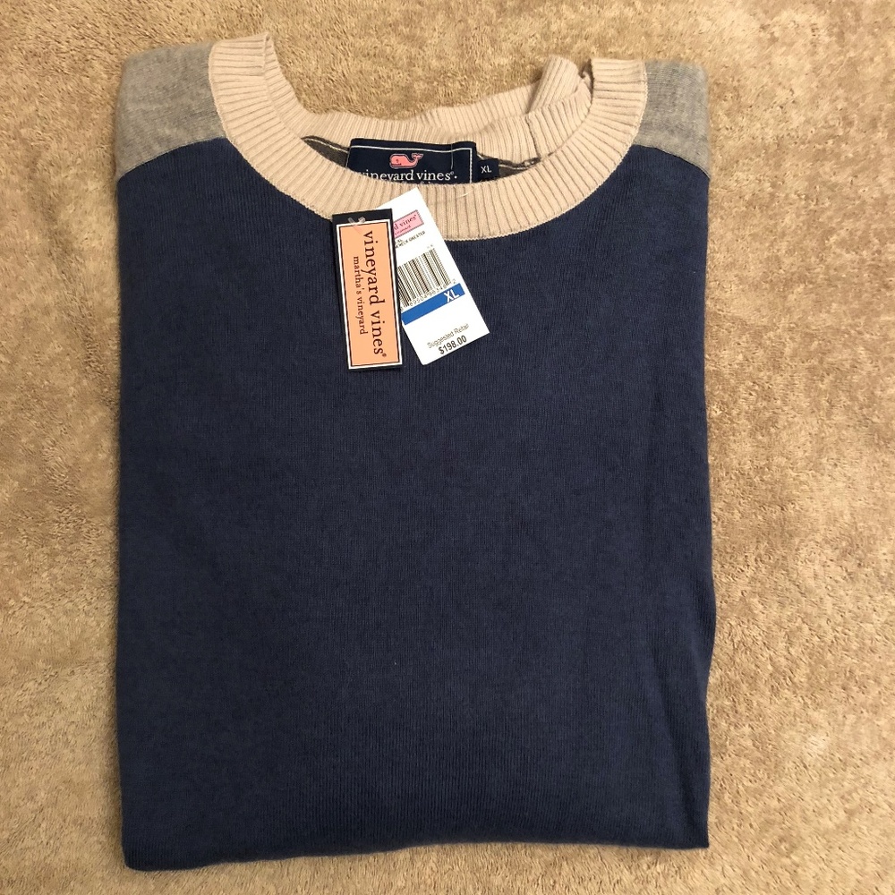 Vineyard Vines Mens XL Sweater Party Crew Neck NWT